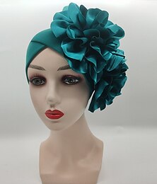 abordables -Coiffure Casque Soie comme le satin Turbans Fête / Soirée Vacances Derby kentucky cocktail Ascott royal Style Ethnique Avec Fleur Etagée Casque Couvre-chef