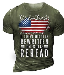 preiswerte -Herren Übergröße T Shirt Groß und hoch Graphic Rundhalsausschnitt Bedruckt Kurzarm Sommer Vintage Modisch Designer Klassisch Outdoor Casual Oberteile