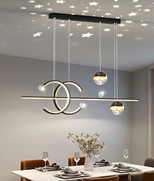 abordables -led pendentif lumière moderne salle à manger de luxe lampe de projection personnalité créative ciel étoilé bar lustre