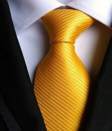abordables -Homme Cravate Cravates Travail Mariage Gentleman Rayé Formel Entreprise