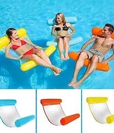 abordables -1 Uds verano inflable plegable fila flotante piscina agua hamaca colchones de aire cama playa piscina juguete agua tumbona, inflable para piscina