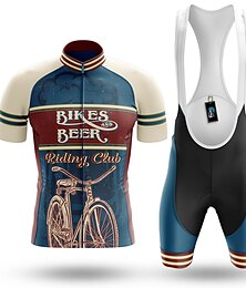 voordelige -Voor heren Wielrenshirt met strakke shorts Korte mouw Bergracen Wegwielrennen Zwart Rood Marine Blauw Grafisch Fietsen Sportoutfits 3D-pad Ademend Sneldrogend Achterzak Polyester Spandex Sport