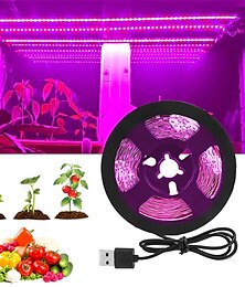 זול -LED גידול אור 3m dc5v מנורת usb ip65 ספקטרום מלא fitolampy עבור שתיל פרח ירקות צמח אור אוהל גידול פיטו מנורות 1 יחידות