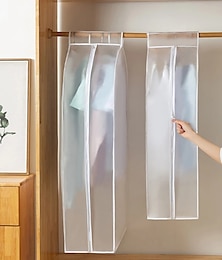 halpa -vaatepussit pölysuoja peva vaatteiden päällinen läpinäkyvä takki riippuvaatteiden säilytyspussi premium paksunnettu vaatteiden järjestäjä kosteudenkestävä pölytiivis vaatesuoja