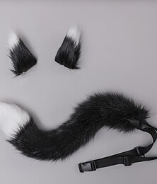 economico -fermagli per capelli pieghevoli da carnevale regolabili per feste di ballo cosplay coda di volpe in pelliccia sintetica e clip per orecchie kit per accessori per costumi da festa di carnevale