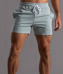 abordables -Hombre Pantalón corto Pantalones cortos chinos Bermudas pantalones cortos de trabajo Pantalones cortos de entrenamiento Bolsillo Correa Cintura elástica Plano Comodidad Transpirable Corto Deporte
