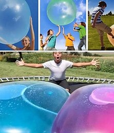 abordables -Pelota de burbujas de juguete, pelota hinchable para vacaciones, pelota de playa súper grande elástica, pelota de inyección de agua llena inflable de gran tamaño