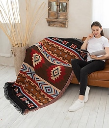 preiswerte -Boho-Überwurfdecke, bunte Chenille-gewebte böhmische Sofa-Schonbezug-Liege-Loveseat-Möbelabdeckung Azteken-Hippie-Überwurf-Decken