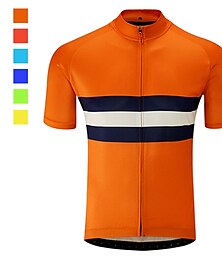 economico -21Grams Per uomo Maglia da ciclismo Manica corta Bicicletta Maglietta / Maglia Superiore con 3 tasche posteriori Ciclismo da montagna Cicismo su strada Resistente ai raggi UV Traspirante Asciugatura