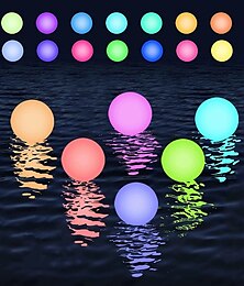 economico -luci galleggianti per piscina 6pcs 2pcs 16 luci a sfera a led rgb che cambiano colore ip67 impermeabile 7.8cm luci notturne per vasca idromassaggio giocattoli per piscina