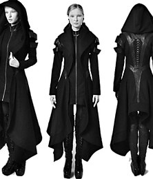 abordables -Vintage Punk y gótico Medieval Maxi Abrigo Doctor de plaga Tallas Grandes Costura asimétrica Mujer Víspera de Todos los Santos Carnaval Mascarada Rendimiento Fiesta Adulto Chaqueta Otoño invierno