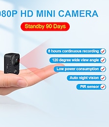 baratos -MD29 IP Câmera 1080P HD Mini Sem Fio Detector de Movimento Full HD Alternar entre noite e dia Ao ar Livre Apoio, suporte