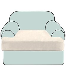 preiswerte -Stretch-Sofa-Sitzbezug Couch-T-Sitzauflage Kissen-Schonbezug Elastischer Couch-Sessel Loveseat 3-Sitzer grau uni massiv weich strapazierfähig waschbar