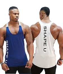 preiswerte -Herren Tank Top Running Sport Top Fitnesshemd Ärmellos T-Shirt Strasse Casual Atmungsaktiv Rasche Trocknung Yoga Fitnesstraining Laufen Sportbekleidung Sportkleidung Schwarz Armeegrün Rot