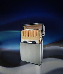 billiga -cigarettfodral i aluminiumlegering, 20-kapacitet, fukt- och krosstålig, unik present för män, konstruktion av metall aluminiumlegering snygg kreativ