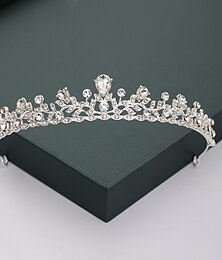 voordelige -kroon tiara's Haaraccessoire Strass Legering Bruiloft Feest / Uitgaan Bruiloft Prinses Met Metaal Kristallen / Bergkristallen Helm Hoofddeksels
