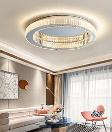 abordables -60 cm design unique plafonnier led lustre cristal chrome moderne salon salle à manger chambre 220-240v