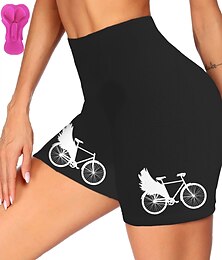 abordables -Femme Cyclisme Route Shorts Cuissard Velo Cyclisme Short Vélo Vélo Cuissard Short Pantalons VTT Vélo tout terrain Vélo Route Des sports Graphic La peau 3 densités Séchage rapide Respirable Doux Noir