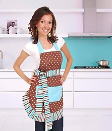 cheap -Chef Apron For Women and Men, Kitchen Cooking Apron, Personalised Gardening Apron with Pockets for Mothers Day Gift