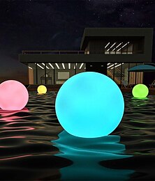 cheap -2pcs Solar Floating Pool Lights Outdoor Solar Garden Light Inflatable Floating Ball Light Waterproof Color Changing LED Night Lamp