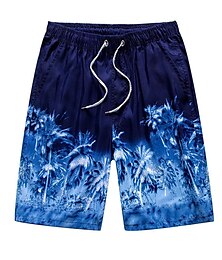 baratos -Homens Calção Justo de Natação Shorts de Natação Secagem Rápida Leve Bermuda de Surf Roupa de banho Com bolsos Com Cordão Natação Surfe Esportes Aquáticos Estampado Verão