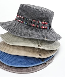 economico -Cappello Per uomo Per donna Cappello da sole Cappello da pesca Cappello da escursionismo Protezione Solare UV Protezione solare Protezione UV per Pesca Arrampicata Corsa Cotone Estate Primavera