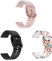 economico -3 pezzi Cinturino per orologio  per Garmin Forerunner 55 245 645 Music Venu 2 Plus / Sq / Sq Musica Vivomove 3 HR Luxe Style Sport Avvicinati a S42 / S40 / S12 Silicone morbido Sostituzione Cinghia