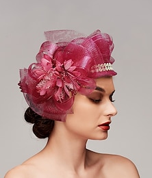 economico -fascinators kentucky derby cappello piume netto giorno delle signore melbourne tazza da cocktail reale astcot copricapo con cappuccio di piume copricapo copricapo