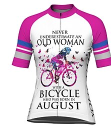 voordelige -Dames Wielrenshirt Grafisch Vlinder Grappig Korte mouw Fietsen Shirt Kleding Bovenlichaam met 3 achterzakken Bergracen Wegwielrennen Sneldrogend Reflecterende strips Achterzak Vochtregelerend Sport
