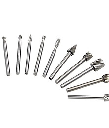 levne -10ks 1/8'' stopka hss ocelové rotační frézy fréza gravírovací brusný bit pro rotační pilník řezačky nástroje dřevoobráběcí kutily