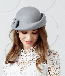 economico -Lana Cappello Kentucky Derby / berretto con 1 Matrimonio / Festa / Serata / San Valentino Copricapo