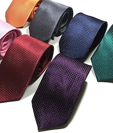 cheap -Men's Ties Neckties Work Wedding Gentleman Solid Colored Formal Business
