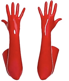 preiswerte -Zentai-Anzüge Handschuhe Catsuit Motorradmädchen Karnevalskostüm Ganzkörperanzug Damen Cosplay Sexy Kostüm Einfarbig Kunstleder Kostüm für Maskerade Erwachsene