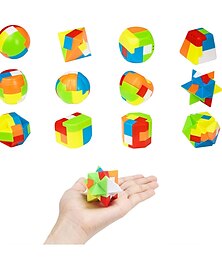 cheap -Brain Teaser Puzzles for Teenagers and Adults 12Pcs 3D Unlock Interlock Magic Ball Puzzle ToysMindIQ Test Plastic Puzzle Games for Teens