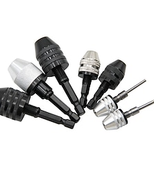 お買い得  -ミニキーレスドリルチャック0.3-8mm自動締め電動ドリルビットコレットフィクスチャーツール1/4インチ六角シャンククイックチェンジコンバーター