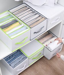 economico -comodo contenitore per jeans, grande capacità, per tenere in ordine, vestiti multiuso, mutande, cassetto organizzativo per guardaroba, jeans, lunghi articoli per la casa