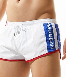 ieftine -SEOBEAN® Bărbați Boxeri înot Pantaloni Scurți de Înot Uscare rapidă Pantaloni Scurti Costum de baie Cu buzunare Căptușeală din plasă Cordon Înot Surfing Plajă Sporturi Acvatice  Peteci Vară / Strech