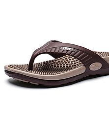 olcso -Férfi Papucs és papuc Kényelmes cipők Alkalmi Strand stílusok Otthon Napi EVA Masszázs Fekete Piros Khakizöld Színes Nyár Tavasz