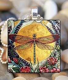 cheap -Women's necklace Vintage Street Style & Glass Insect Pendant Necklace for Women / Dragonfly / Blue / Green / Yellow