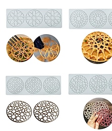 abordables -Longue bande amour bulle fondant dentelle pad bricolage cuisson décoration moléculaire cuisson impression moule