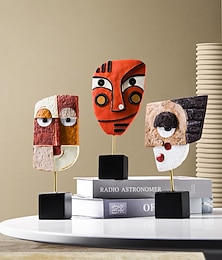 olcso -nordic style resin crafts nappali dekoráció absztrakt arc művészeti dekoráció