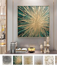 preiswerte -Ölgemälde handgemachte handgemalte Wandkunst moderne Goldfolie Bild abstrakte Hauptdekoration Dekor gerollte Leinwand kein Rahmen ungedehnt