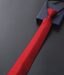 economico -lavoro da uomo / matrimonio / cravatta da gentiluomo - stile formale a righe / stile moderno / cravatta classica da festa cravatte da lavoro di alta qualità per uomo cravatta rossa cravatta formale moda maschile