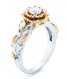 abordables -Anillo Fiesta Clásico Plata Legierung Forma de flor Sencillo Elegante 1 PC / Mujer / Regalo