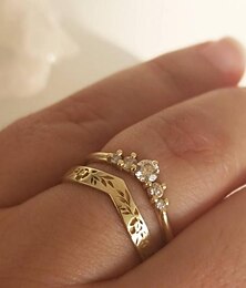 economico -Anello Feste Classico Oro rosa Argento Oro Lega Semplice Elegante 1 pc / Per donna / Regalo / Giornaliero