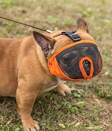 abordables -masque spécial chien à nez court anti-morsure anti-aboiement masque pour les yeux bouledogue s-xl