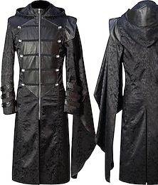 preiswerte -Retro Vintage Punk & Gothic Mittelalterlich Mantel Maskerade Pestdoktor Übergrössen Jacquard Herren Maskerade Party Erwachsene Mantel