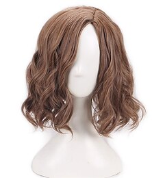 economico -Parrucca Corto Riccia Marrone per Uomini Parrucca Cosplay Parrucca di Halloween