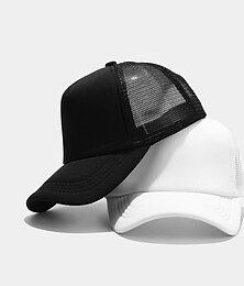 abordables -1 pièces casquette unisexe décontracté plaine maille casquette de baseball réglable snapback chapeaux pour femmes hommes hip hop casquette de camionneur streetwear papa chapeau