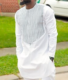 preiswerte -Herren Hemd Moderne afrikanische Outfits Boho Afrikanischer Druck Maskerade Erwachsene Hemd Party